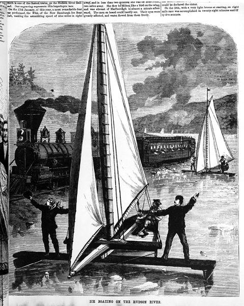 Jääveneily Hudson-joella, 1872 tekijältä American School