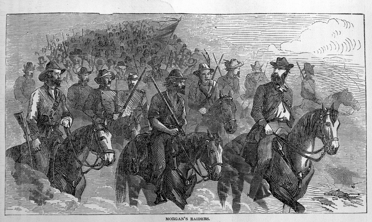 Morgans Raiders, Harpers Pictorial History of the Civil War, heinäkuu 1863 tekijältä American School