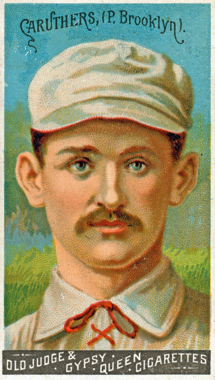 Bob Caruthersin muotokuva, Brooklyn Trolley-Dodgers, 1887 tekijältä American School