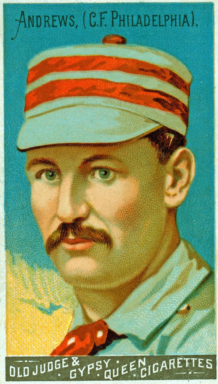 Muotokuva Ed Andrewsista, Philadelphia Quakers, 1887 tekijältä American School