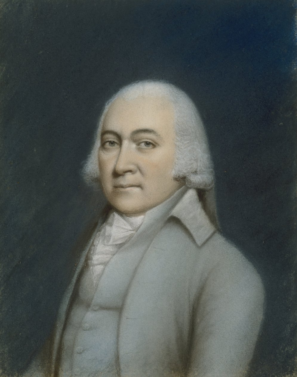 John Adamsin muotokuva, n. 1800-1832 (pastelli harmaalle paperille) tekijältä American School