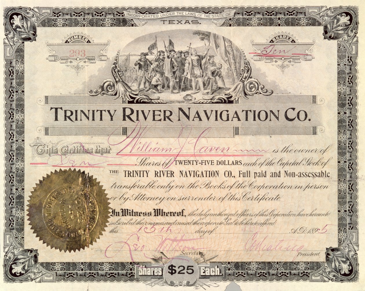 Osakeyhtiö Trinity River Navigation Co., 1895 tekijältä American School