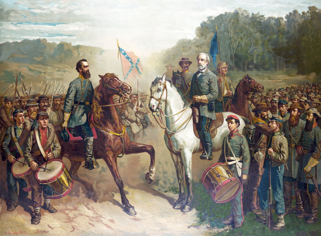 Kenraalien Leen ja Jacksonin viimeinen tapaaminen, pub. 1879 tekijältä American School