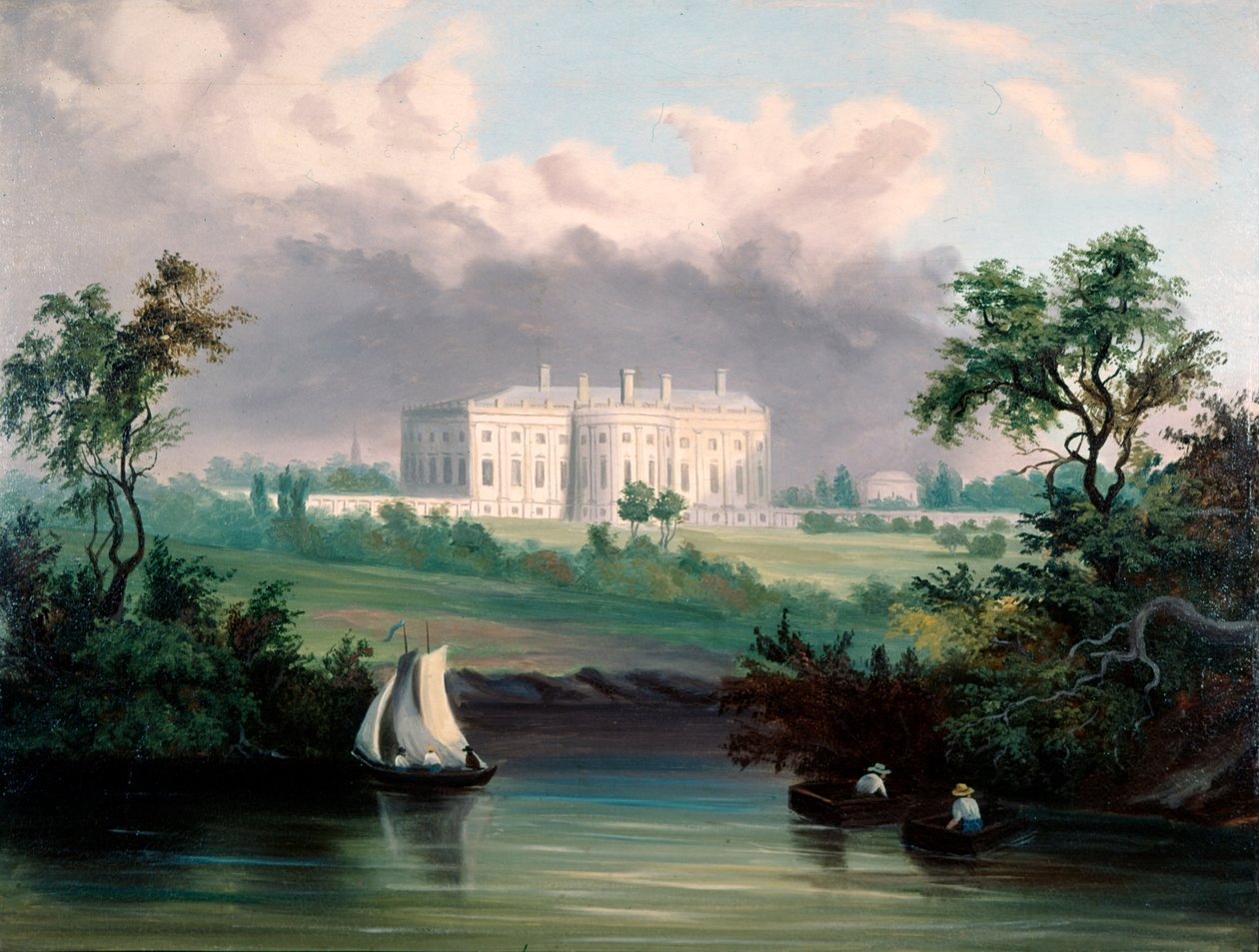 Valkoinen talo, Washington, D.C., noin 1845 tekijältä American School