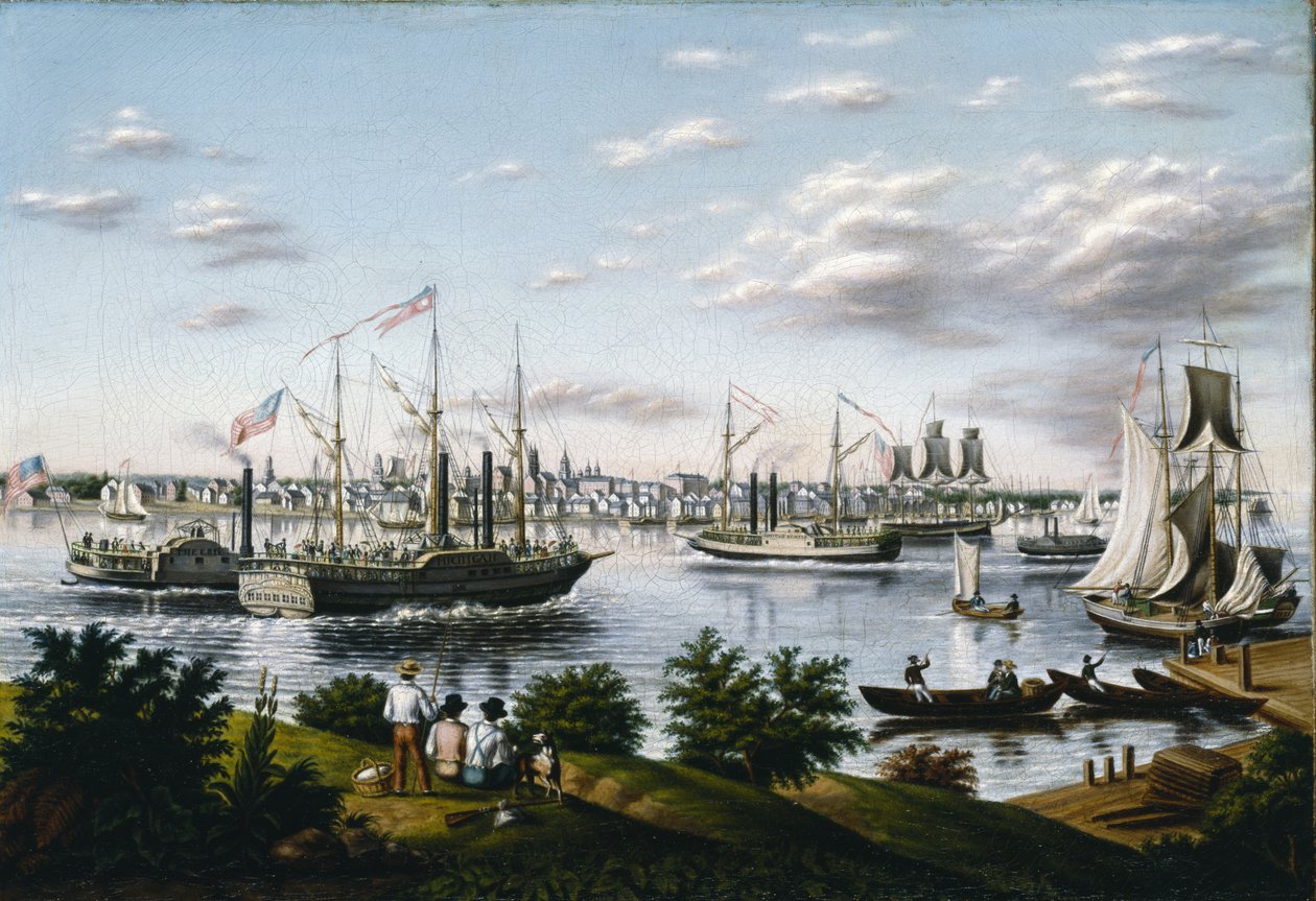Näkymä Detroitista vuosina 1836, 1836-37 tekijältä American School