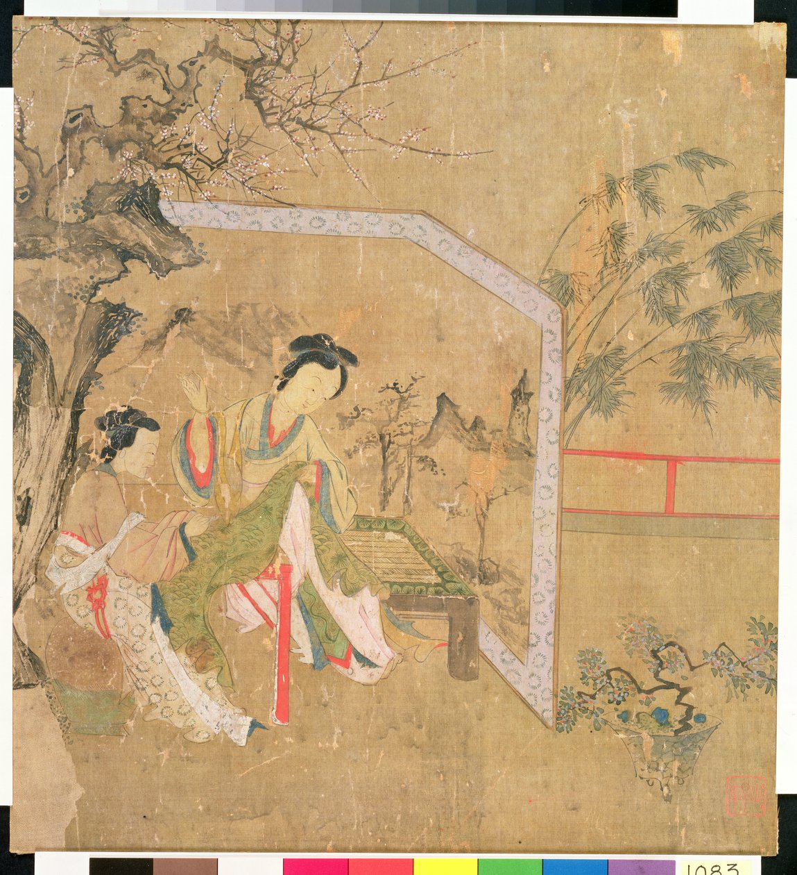 Naisten ompelu, 1500 (wc silkki) tekijältä Chinese School