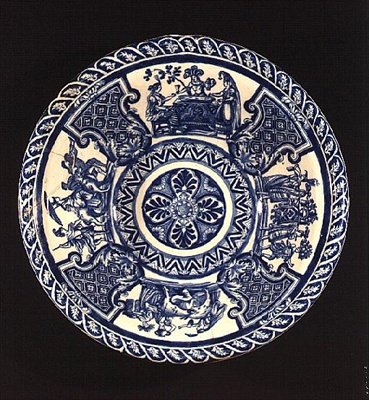Delft-maitopannu, valmistettu Mary II:lle (1662-94) hänen liittymisensä jälkeen vuonna 1688 (keramiikka) tekijältä Dutch School