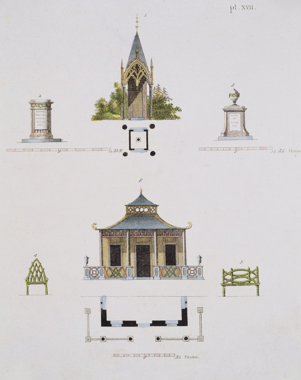 Puutarhakoristeet, Magazine of Garden Gems, G. van Laar, julkaistu 1802 (katso myös 172966) tekijältä Dutch School