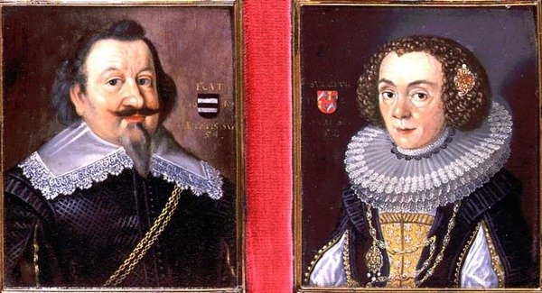 Miehen ja hänen vaimonsa muotokuva, 1600-luku tekijältä Dutch School