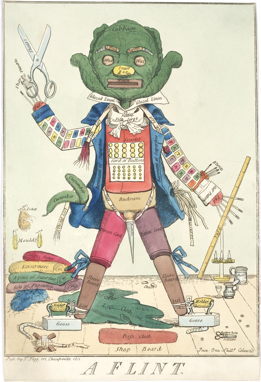 Flint, 1811 (käsinvärinen etsaus) tekijältä English School
