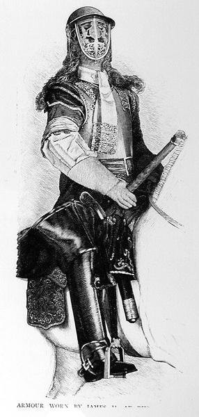 James II:n (1633-1701) käyttämä panssari tekijältä English School