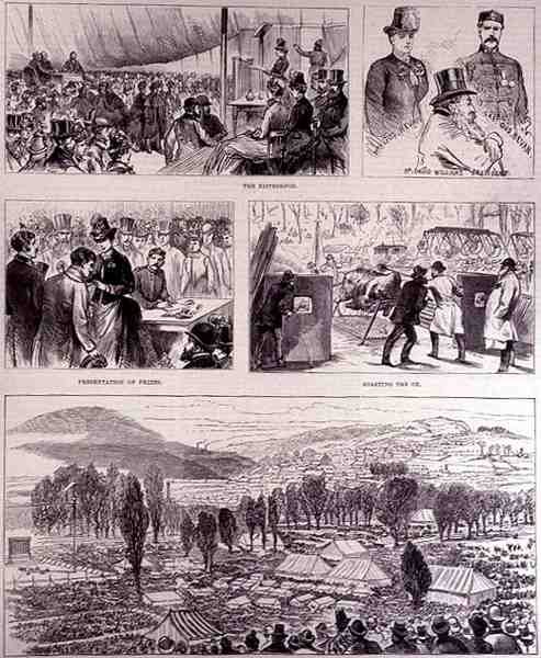 Jubilee-festivaali Pontypoolissa, Monmouthshiressa, pääsiäismaanantai: The Eisteddfod, The Illustrated London News, 16. huhtikuuta 1887 tekijältä English School