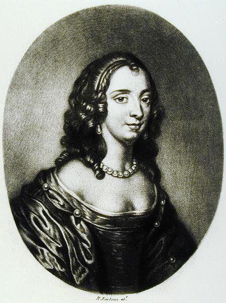 Muotokuva Anne Clargesista, Albemarlen herttuattaresta, kaiverrettu Richard Earlom (1743-1822) teoksesta Illustrious Characters in British History (mezzotint) tekijältä English School