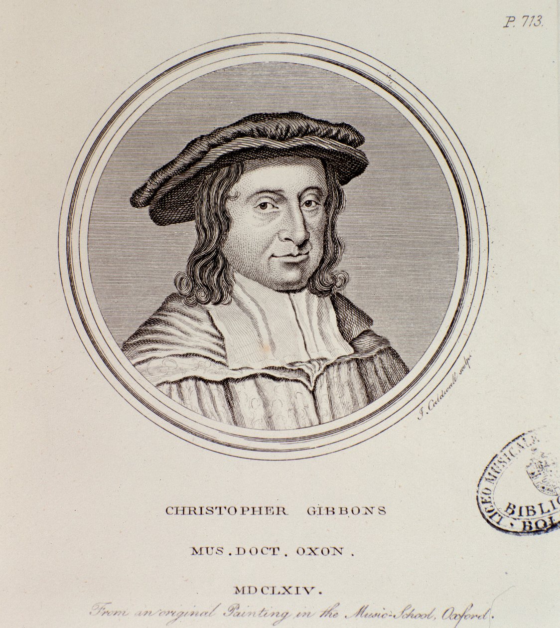 Brittiläisen säveltäjän Christopher Gibbonsin (1615-1676) muotokuva tekijältä English School