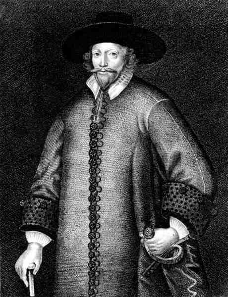 John Hollesin, Claren ensimmäisen jaarlin (n. 1564-1637) muotokuva R. Clampin kaivertama (fl. 1789-1798) tekijältä English School