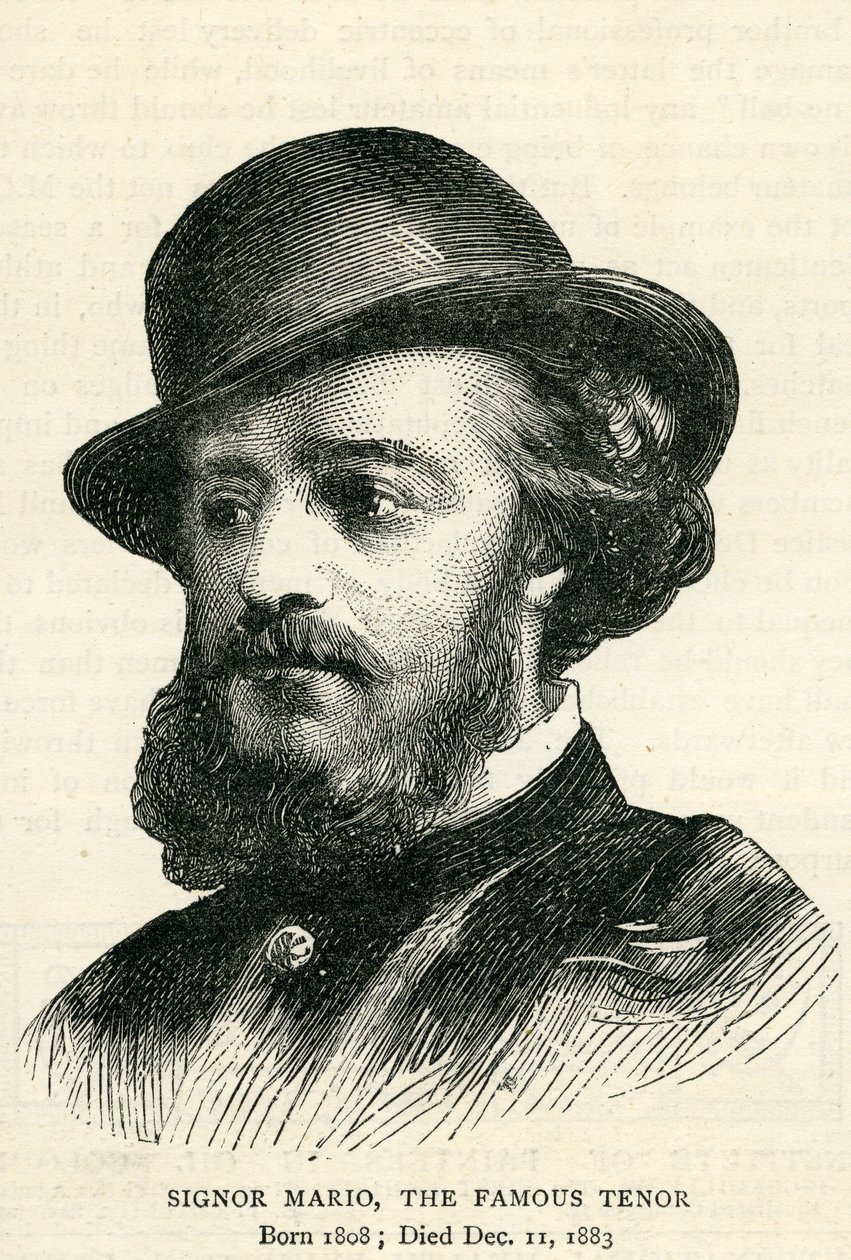 Signor Mario (1808-1883), kuvitus The Graphic -lehteen, 22. joulukuuta 1883. tekijältä English School
