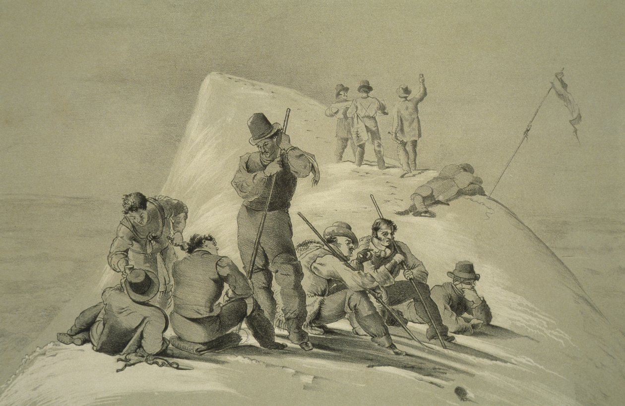 Näkymä huipulta, kymmenestä kohtauksesta Mont Blancin viimeisellä nousulla, mukaan lukien viisi näkymää huipulta, J.D.H. Browne, julkaistu 1853 tekijältä English School