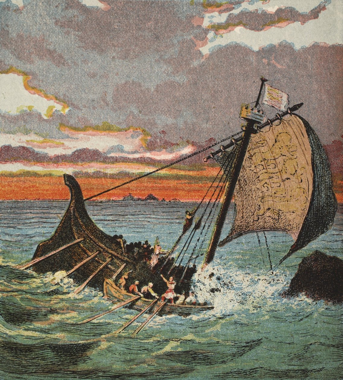 Wreck of the White Ship, pub. 1890 tekijältä English School