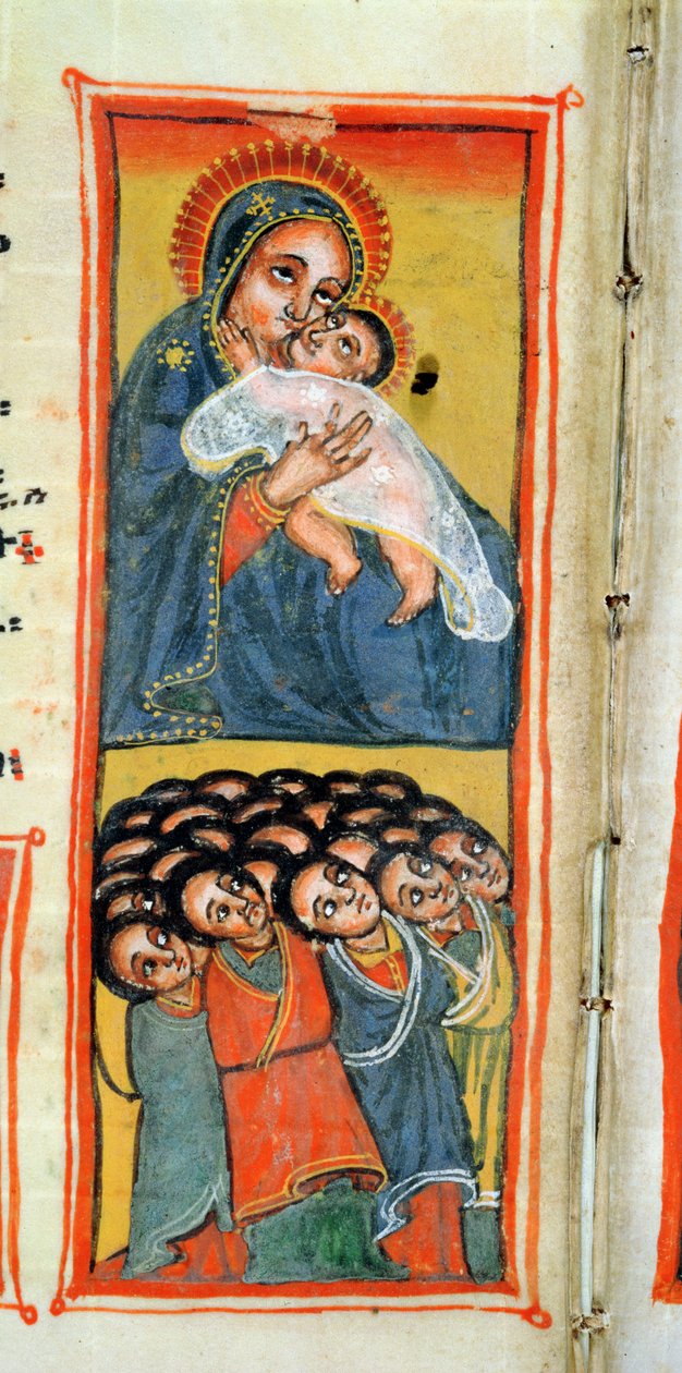 W.916 fol.12v Madonna ja lapsi tekijältä Ethiopian School