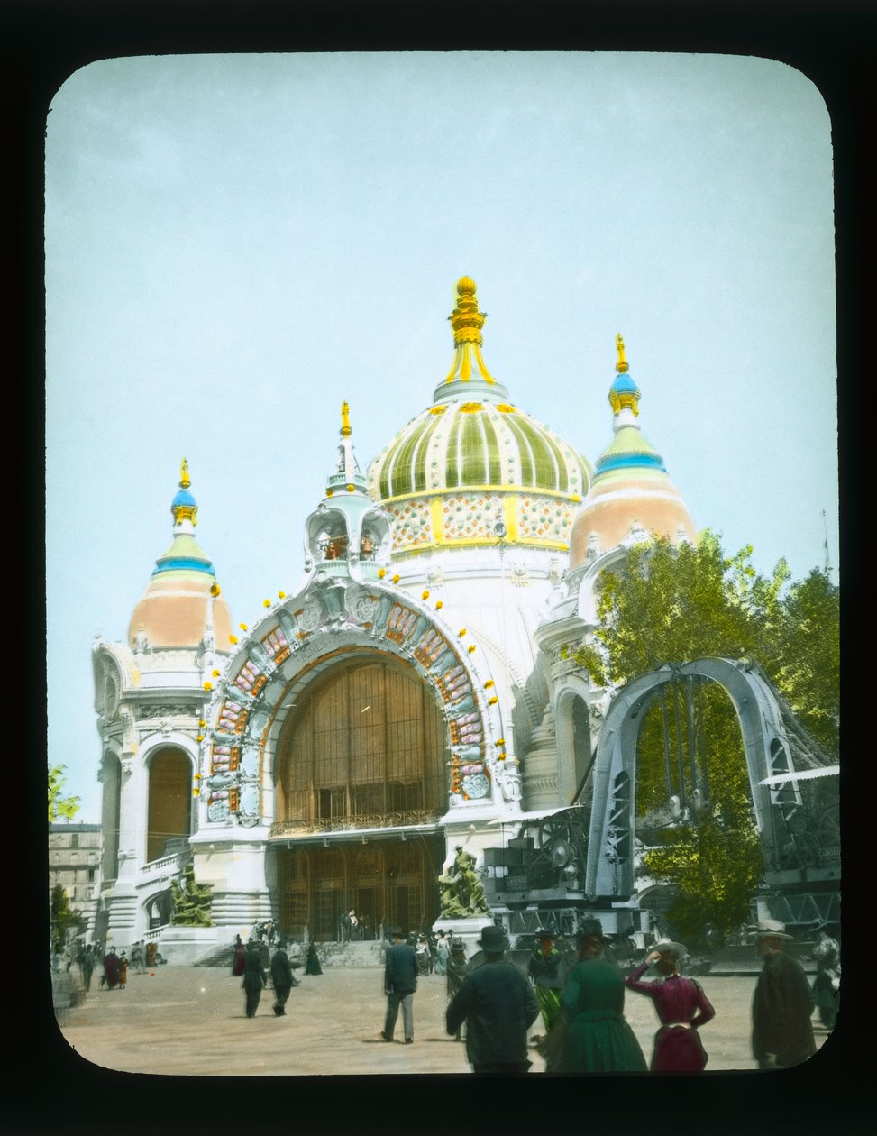 Pariisin näyttely: Metallurgian ja kaivosten palatsi, 1900 (lyhtyliukumäki) tekijältä French Photographer