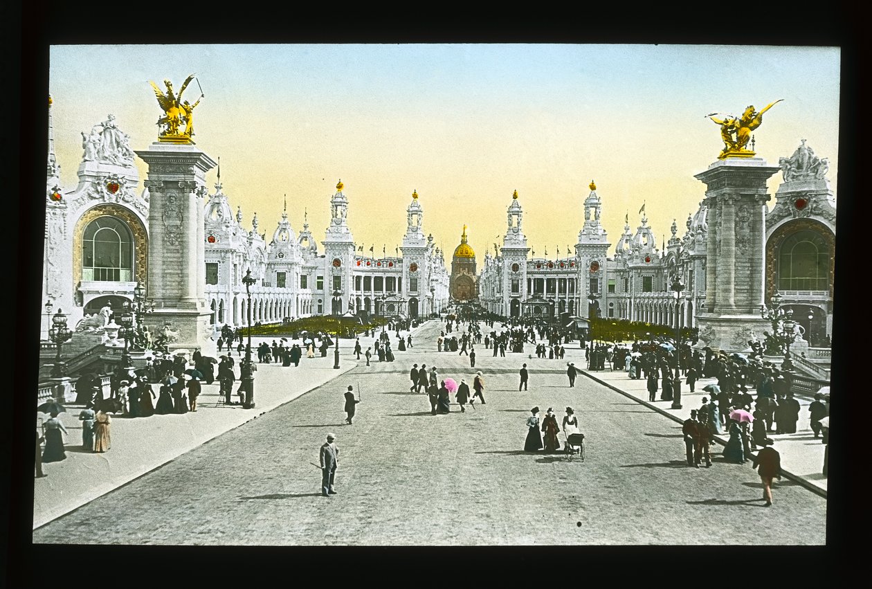 Pariisin näyttely: Pont Alexandre III, 1900 (lyhtyliukumäki) tekijältä French Photographer