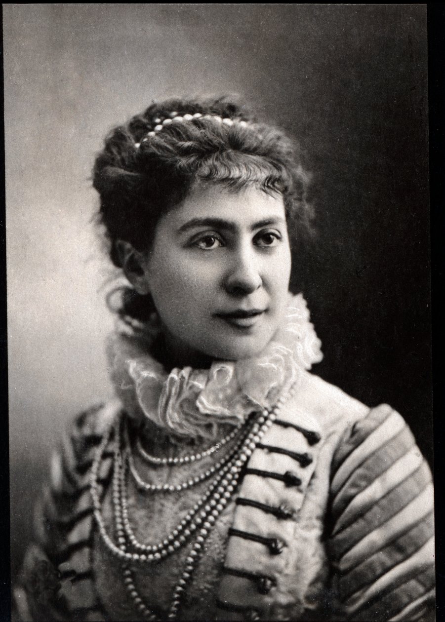 Blanche Baretta (Barreta) Worms (s. 1855), ranskalaisen näyttelijän muotokuva. tekijältä French Photographer