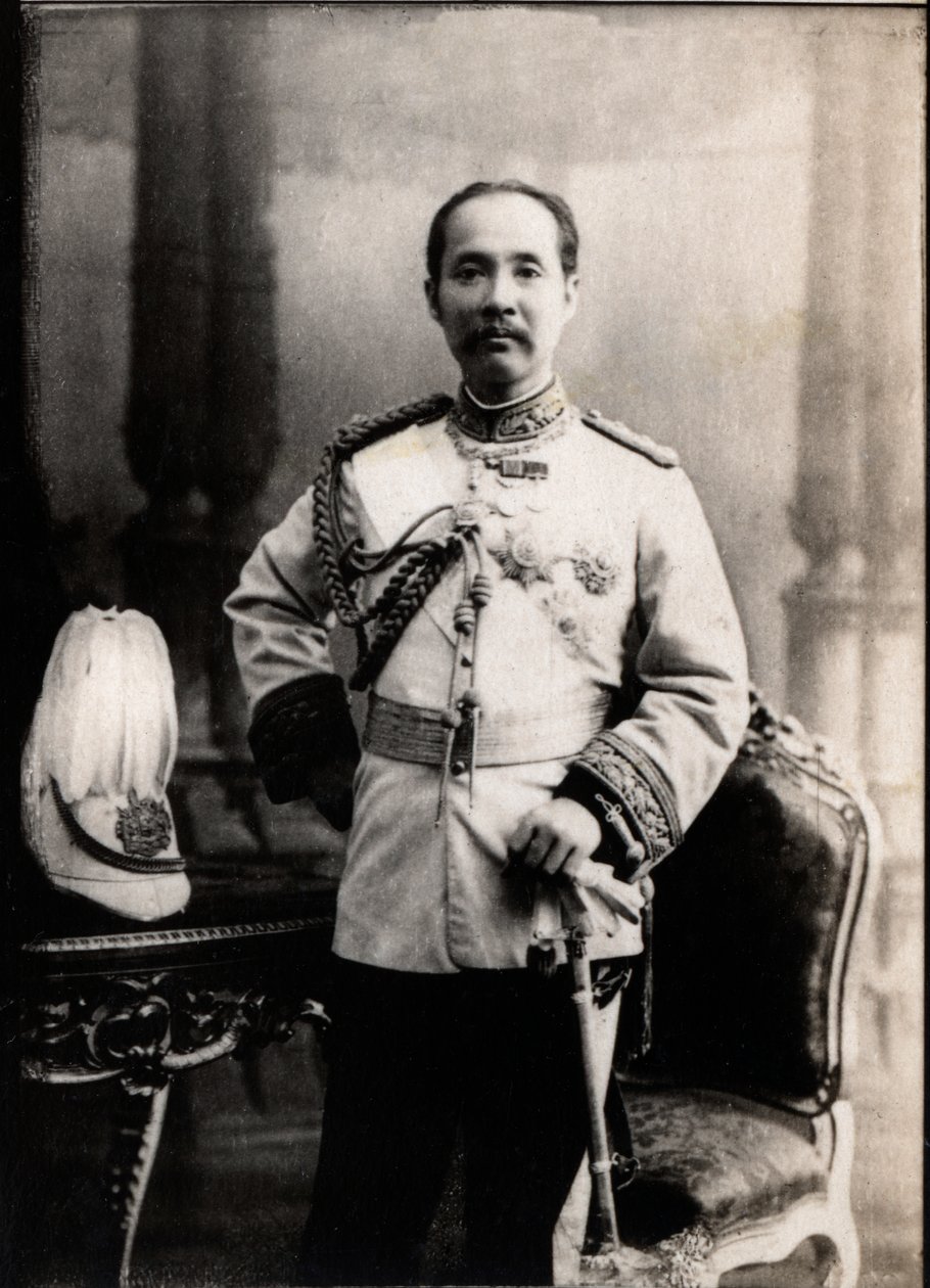 Chulalongkornin (Rama V) (1853-1910), Siamin kuninkaan (Thaimaa) muotokuva. tekijältä French Photographer