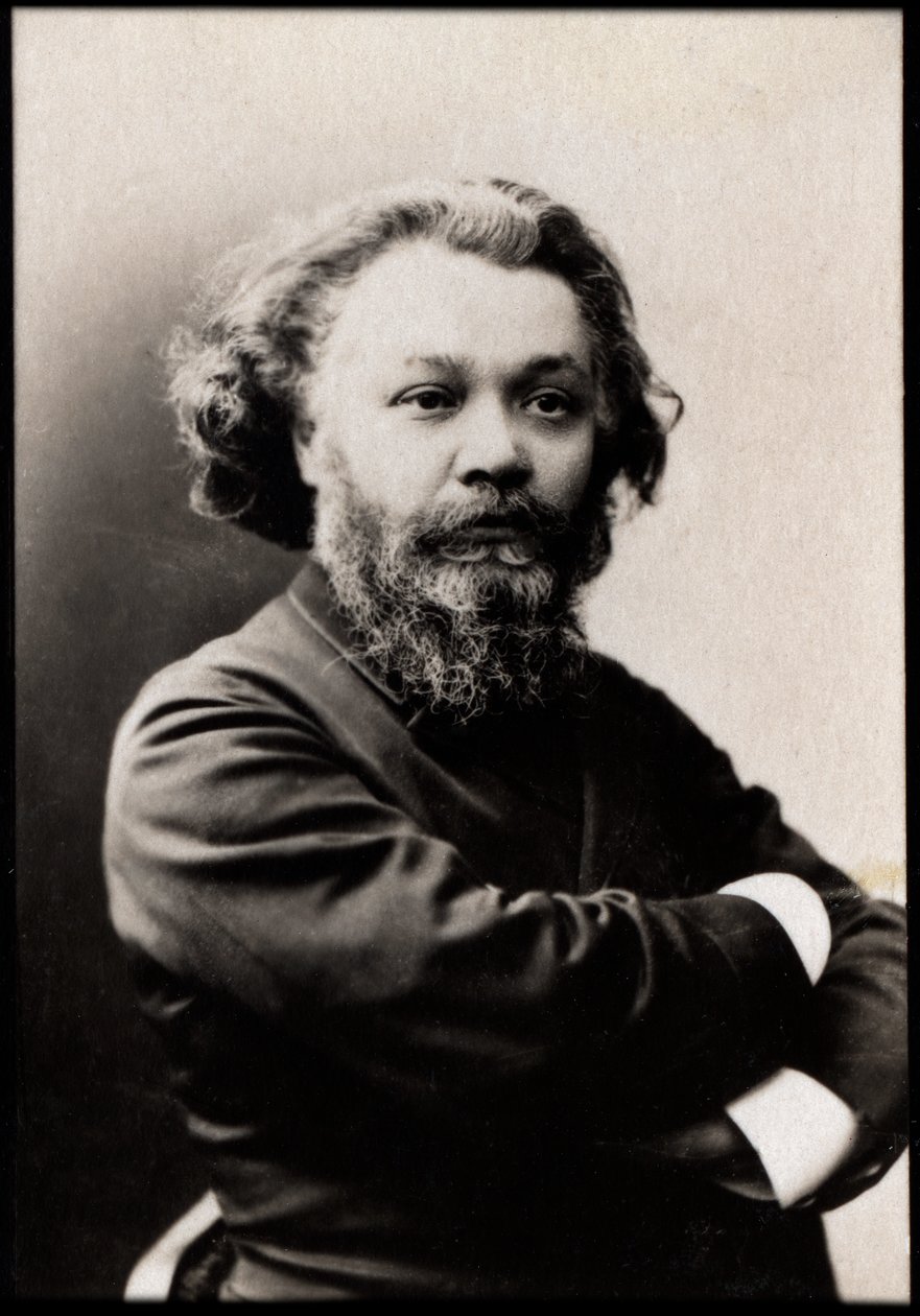 Muotokuva Clovis Huguesista (1851-1907), ranskalainen runoilija, toimittaja, näytelmäkirjailija ja kirjailija. tekijältä French Photographer