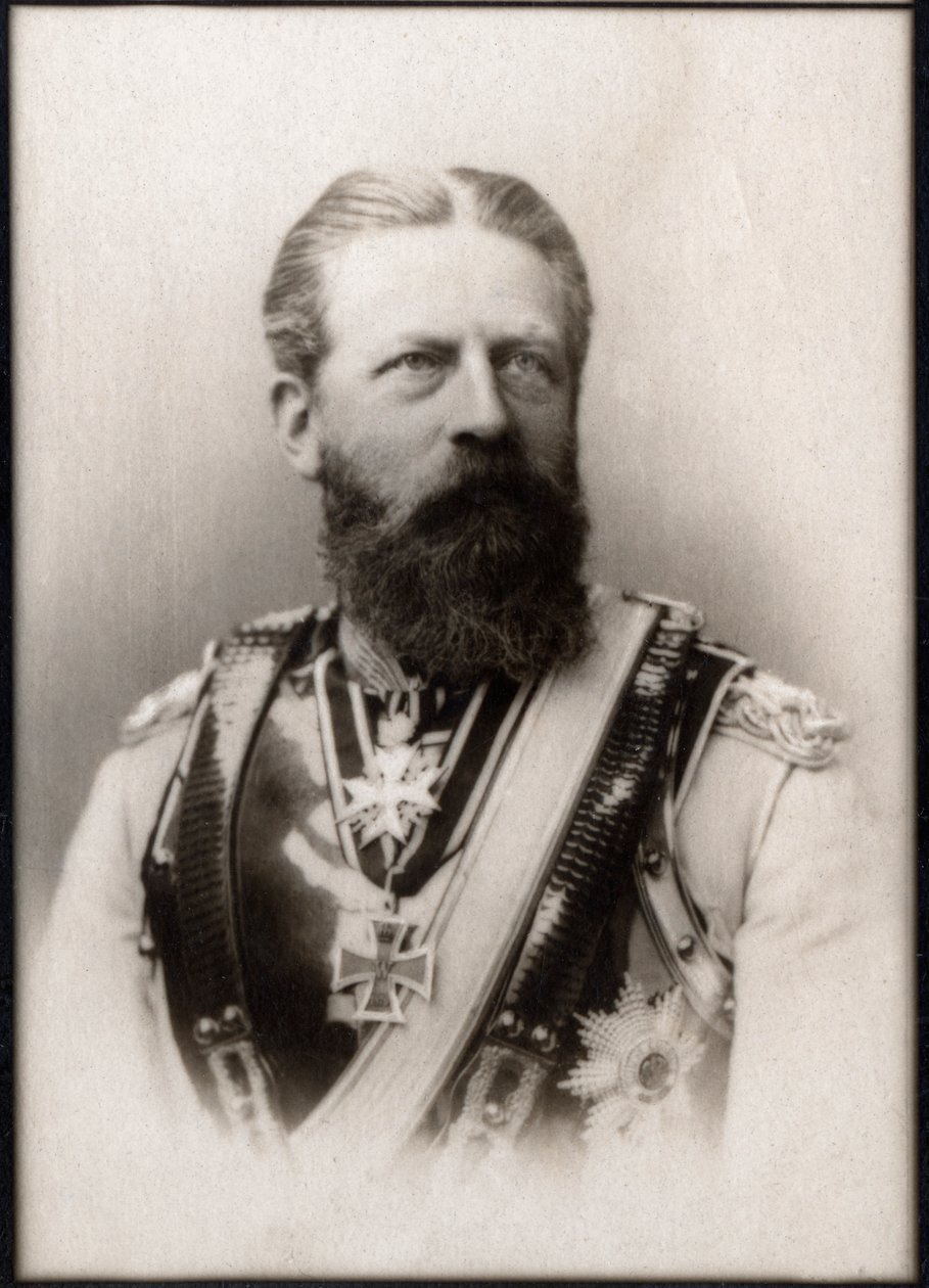Frederick III:n (Friedrich von Hohenzollern) (1831-1888), Saksan keisarin muotokuva. tekijältä French Photographer