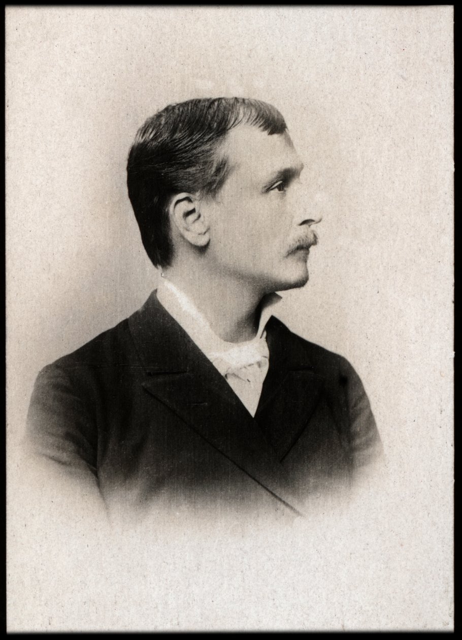 Muotokuva Georges Courtelinesta (1858-1929), ranskalaisesta näytelmäkirjailijasta ja kirjailijasta. tekijältä French Photographer