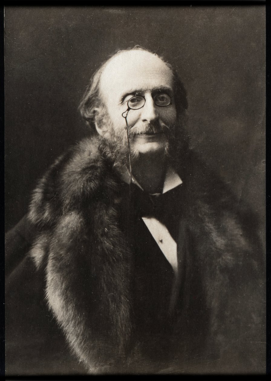 Jacques Offenbachin (1819-1880), ranskalaisen säveltäjän ja sellistin muotokuva. tekijältä French Photographer