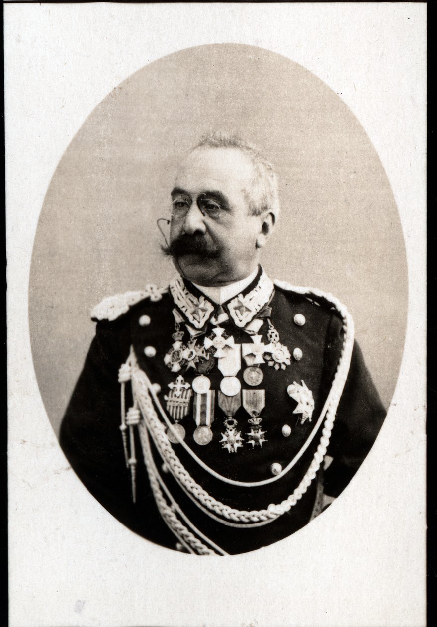 Italian kenraalin Oreste Baratierin (1841-1901) muotokuva. tekijältä French Photographer