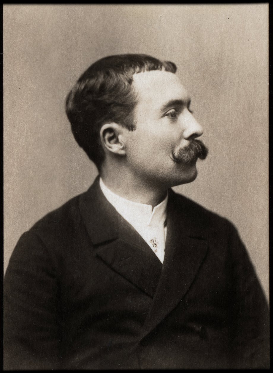 Ranskalaisen näytelmäkirjailijan ja kirjailijan Oscar Metenierin (1859-1913) muotokuva. tekijältä French Photographer
