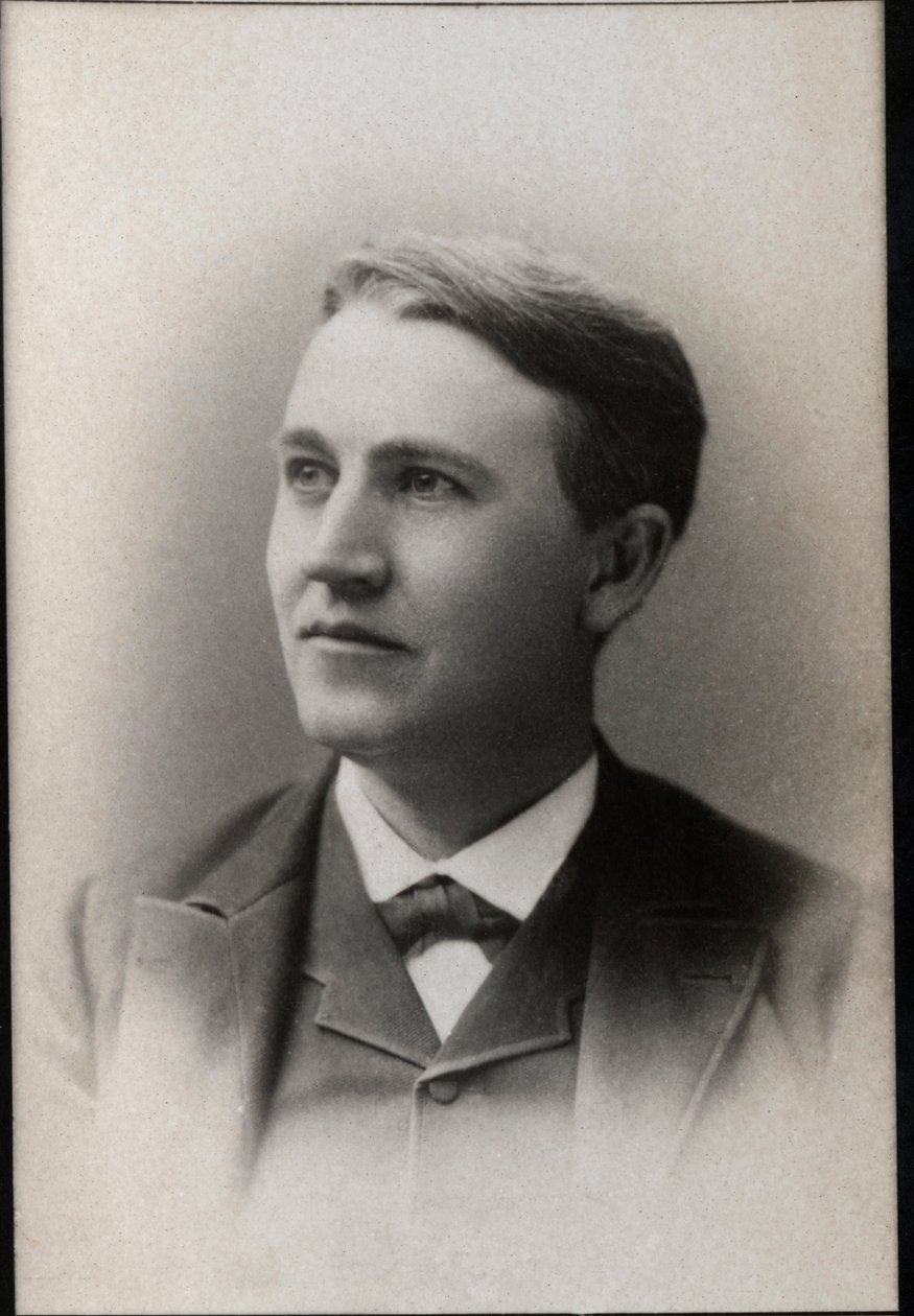 Thomas Edisonin (1847-1931), yhdysvaltalaisen fyysikon muotokuva. tekijältä French Photographer