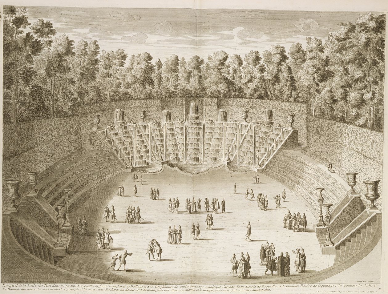 Grove of the Ballroom, Versailles, n. 1715 tekijältä French School