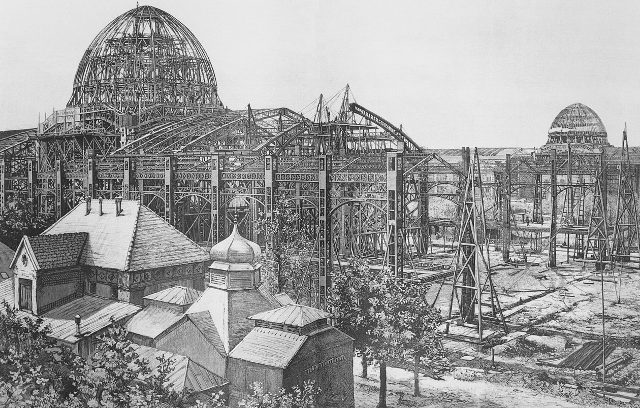 Kuvataiteen ja vapaiden taiteiden palatsin rakentaminen vuoden 1889 yleisnäyttelyä varten tekijältä French School