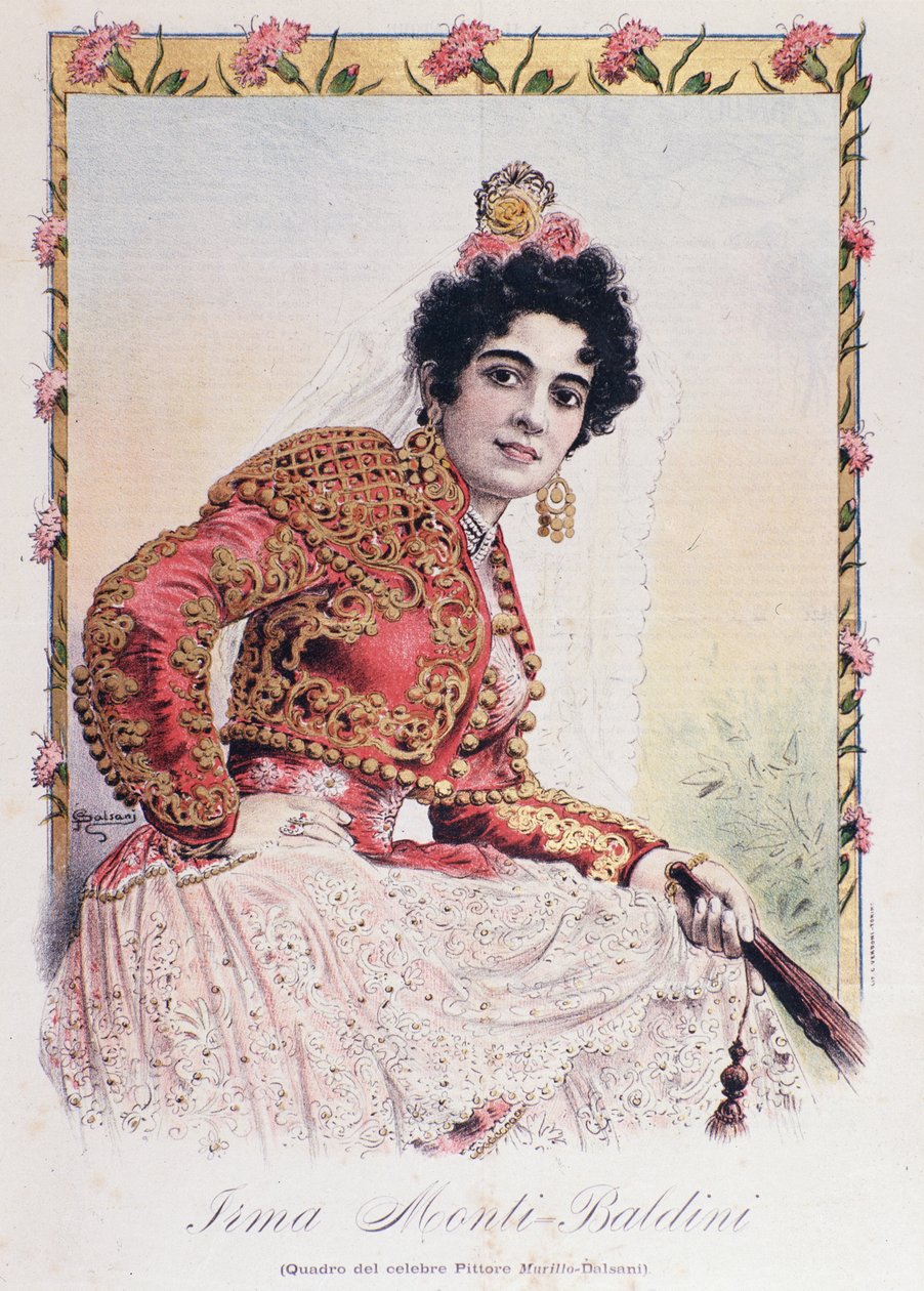 Irma Monti Baldinin (Carmen) puku Georges Bizet