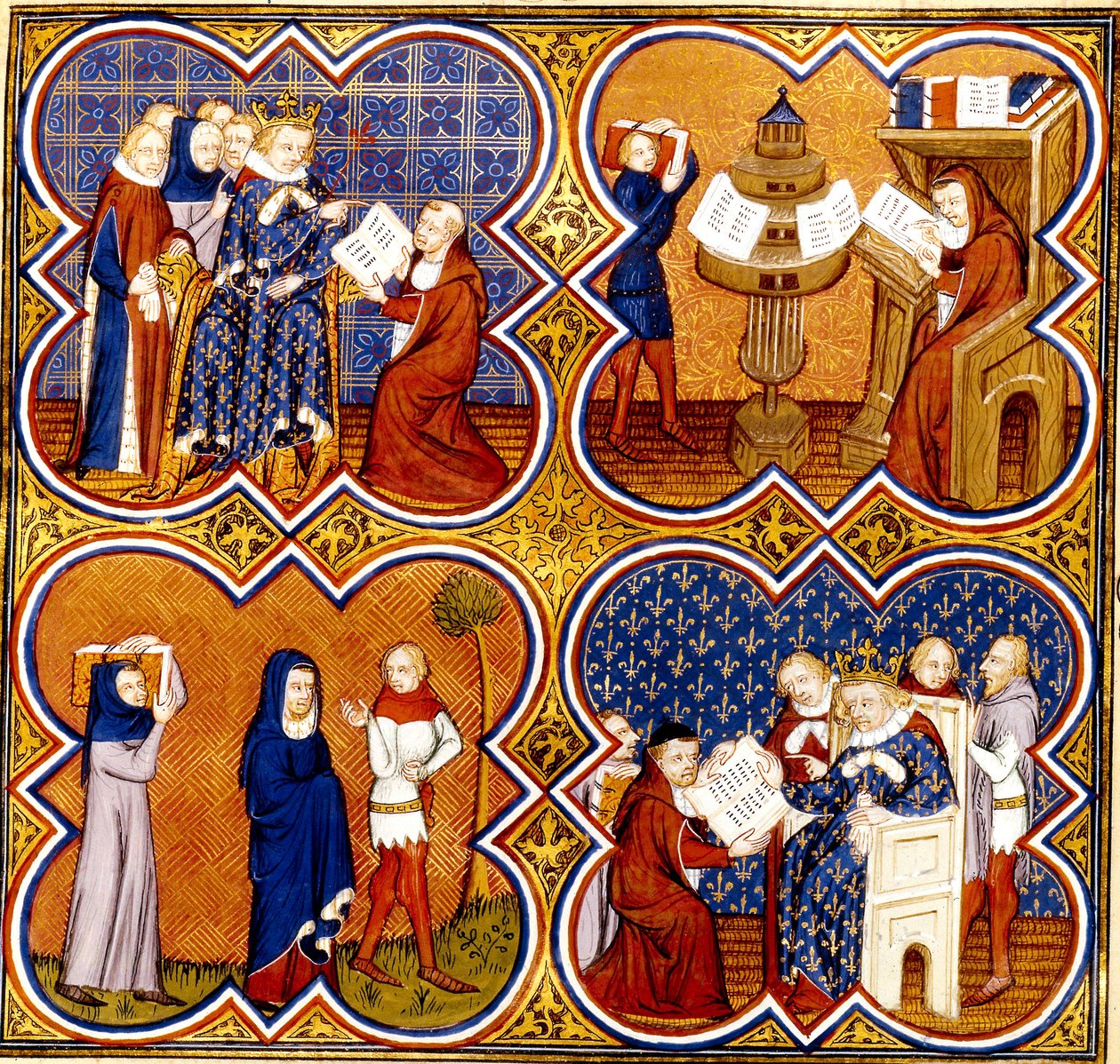 Kuvitus teoksesta La traduction dAristote, 1380-90. tekijältä French School