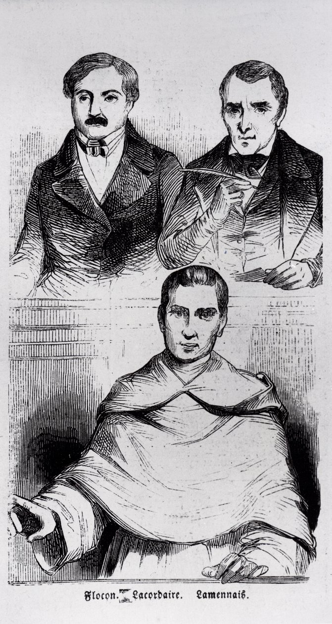Jean-Baptiste Lacordaire, Fr. de Lamennais ja F. Flocon tekijältä French School
