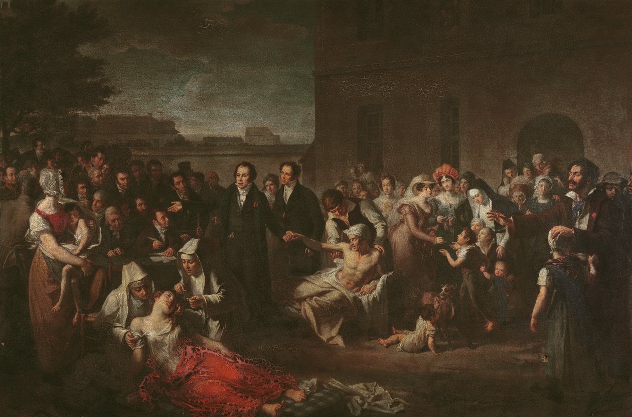 Jean-Louis Alibert hoitaa lavantautipotilaita Hopital Saint-Louis