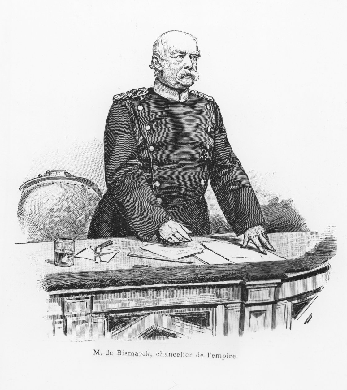 Otto von Bismarck, Imperiumin liittokansleri Reichstagin tribuunilla, 1889 tekijältä French School