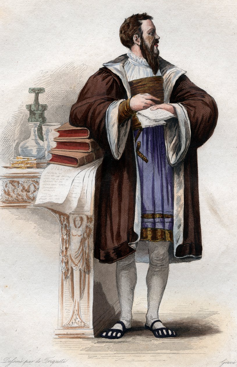 Clement des Maretsin muotokuva nimeltä Marot (1496-1544), ranskalainen runoilija. tekijältä French School