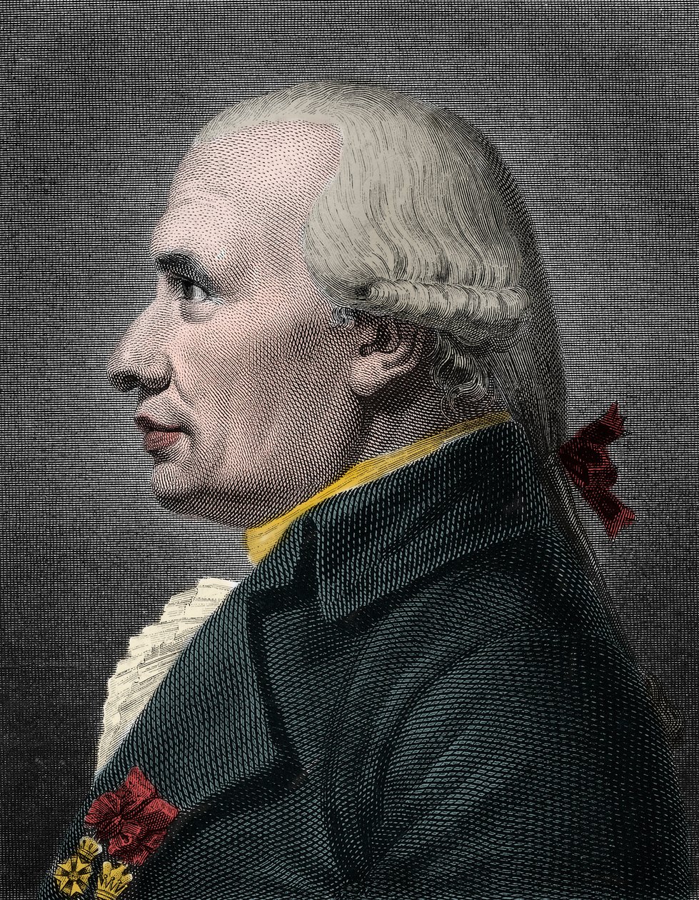 Gaspard Mongen (1746-1818) muotokuva Pelusen kreivi, ranskalainen matemaatikko ja fyysikko. tekijältä French School