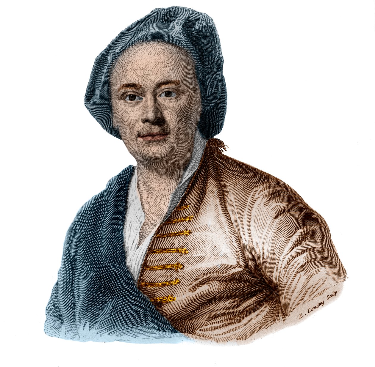 Muotokuva ranskalaisesta taidemaalari Maurice Quentin Delatourista (De La Tour) (1704-1788). tekijältä French School