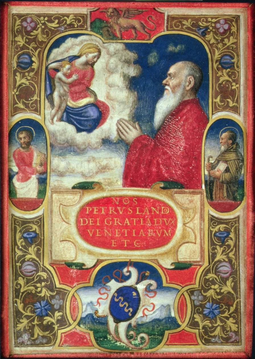 Antonio Marcello rukoilee Neitsyt Mariaa, noin 1540 tekijältä Italian School