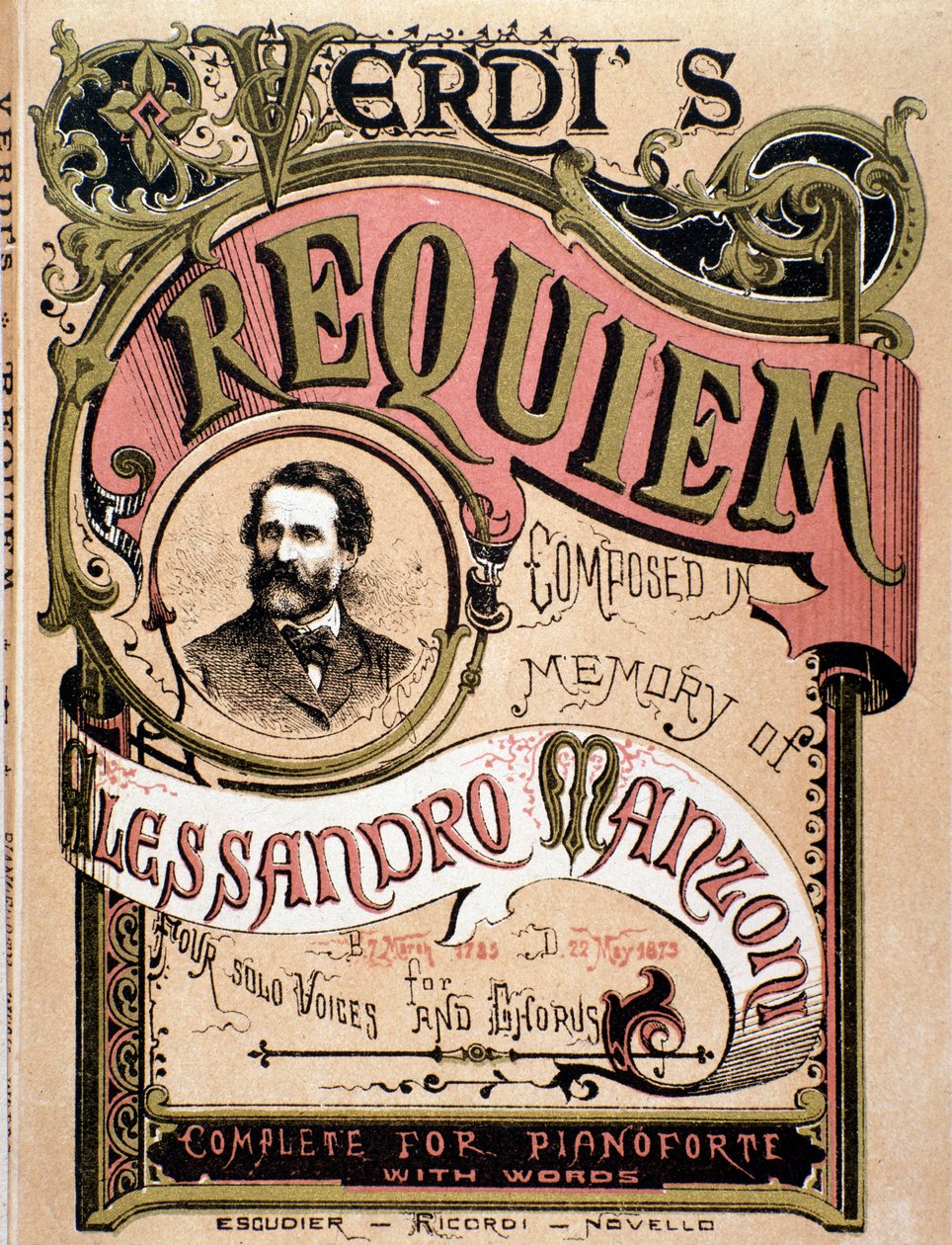 Etukappale Verdis Requiemille, 1874 tekijältä Italian School