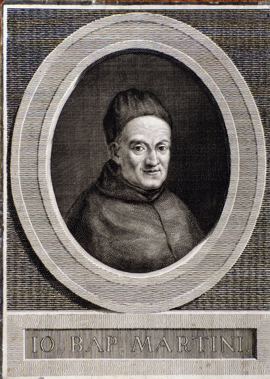 Giovanni Battista Martinin (1706-1784) muotokuva italialainen säveltäjä ja musiikkiteoreetikko tekijältä Italian School