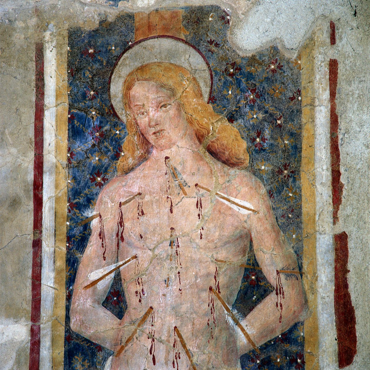 St. Sebastian, San Michele Arcangelon kirkko, Schifanoia, Narni tekijältä Italian School