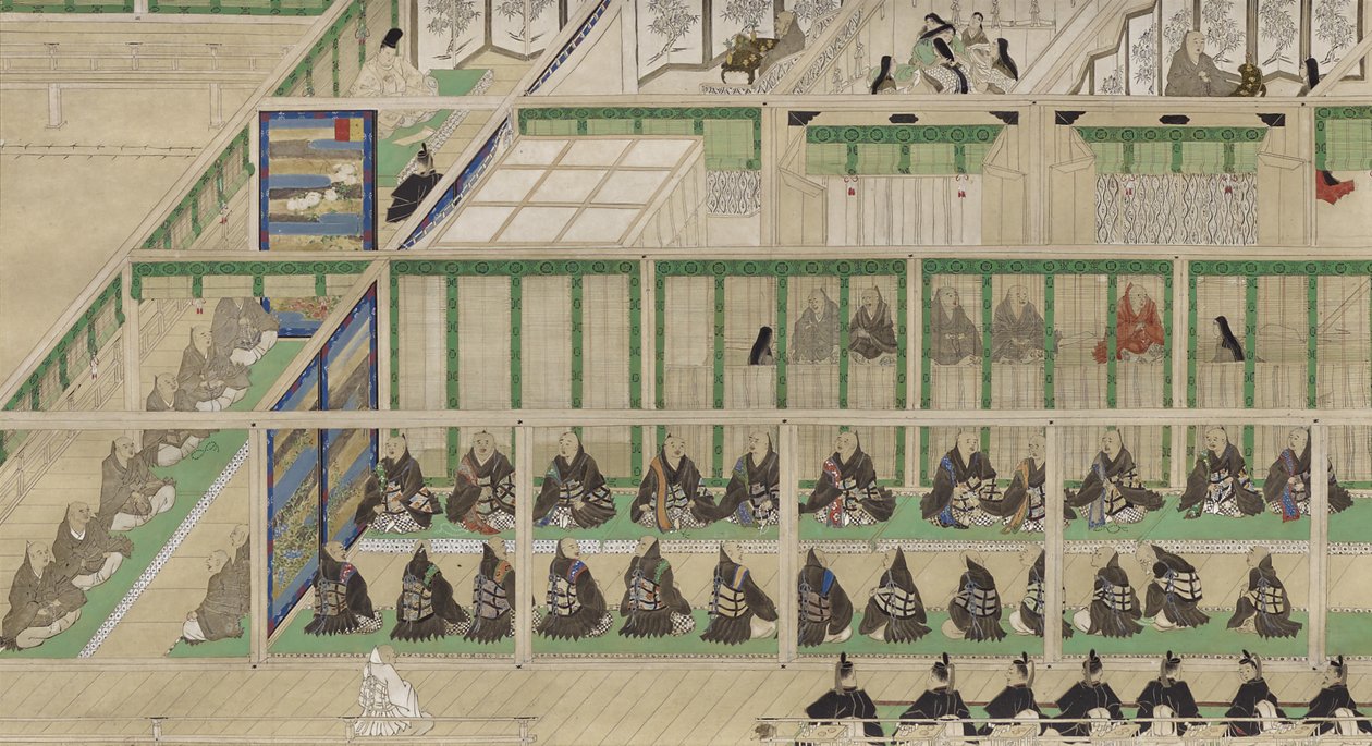 The Imperial Liing-In, 1804 (muste ja väri paperille) tekijältä Japanese School