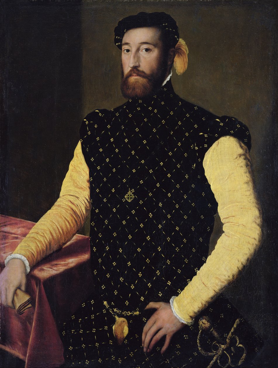 Mies Alcantaran ritarikunnan ristiä yllään, n. 1550-5 tekijältä Spanish School